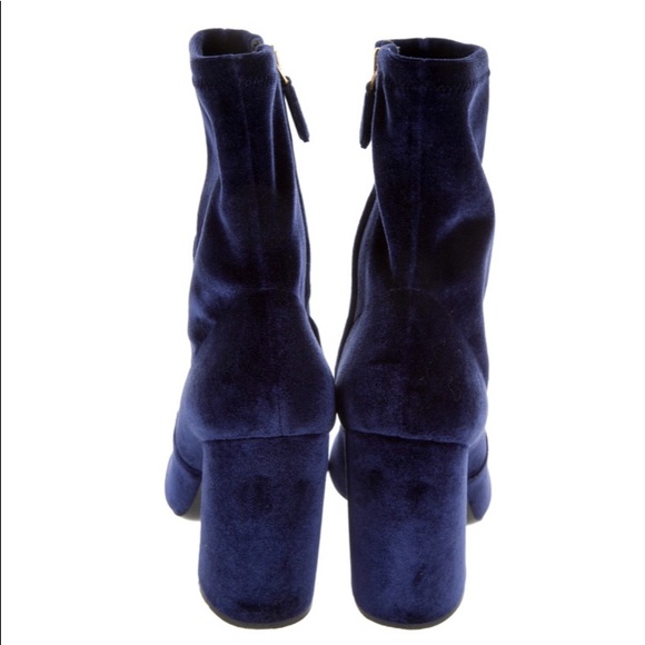 Prada navy blue pointed toe ankle booties - Picture 4 of 5
